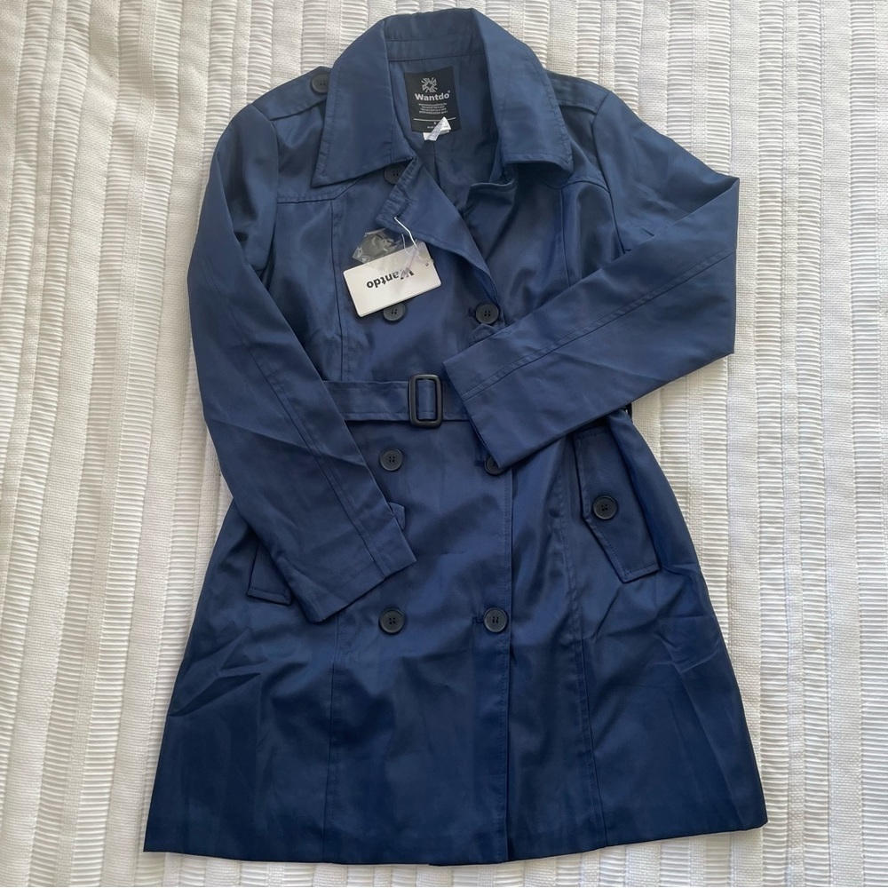 NWT Wantdo Women’s Double Breasted Trench Coat size small